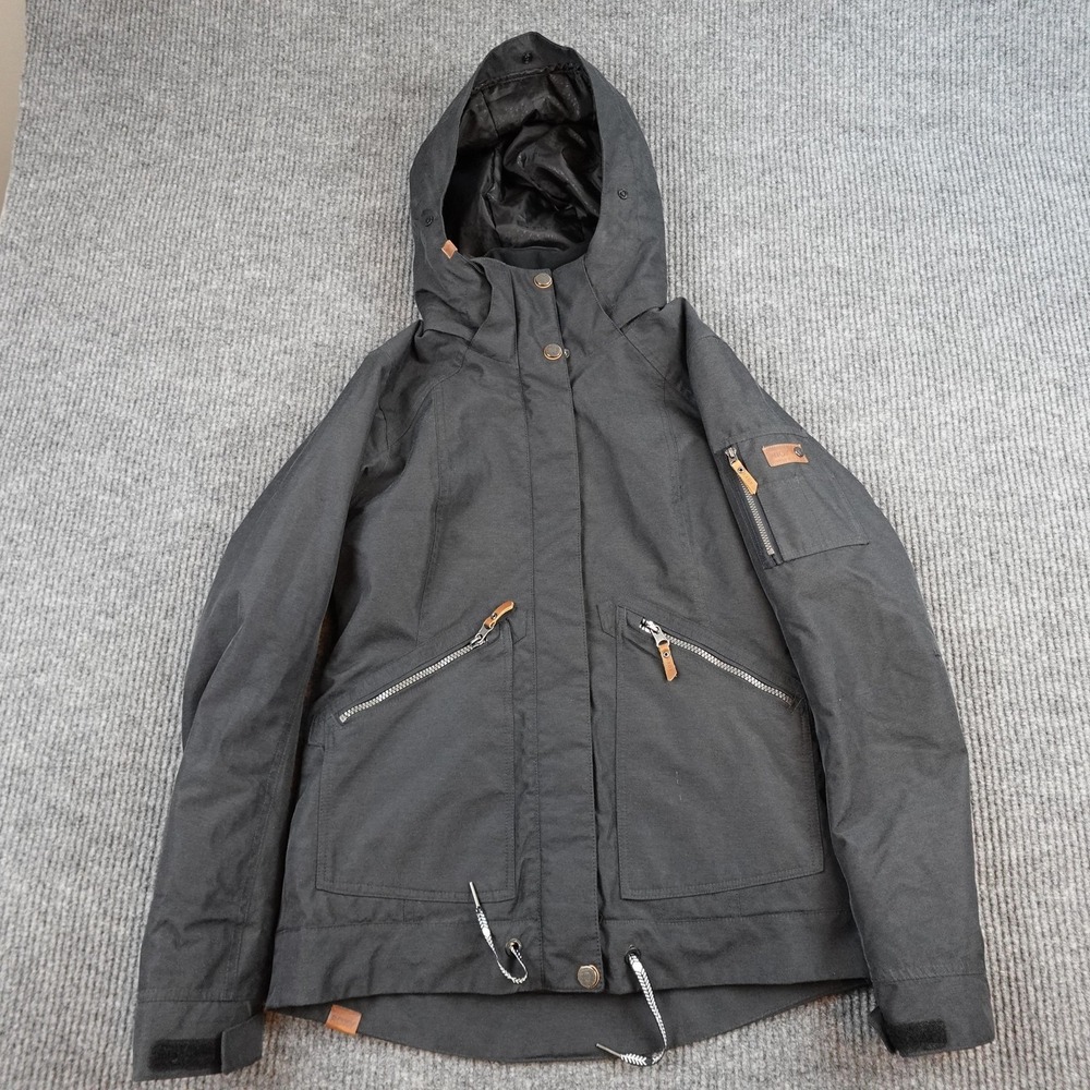 Roxy Jacket Womens Small Gray DryFlight 10K Hooded Insulated Ski Snowboard Coat